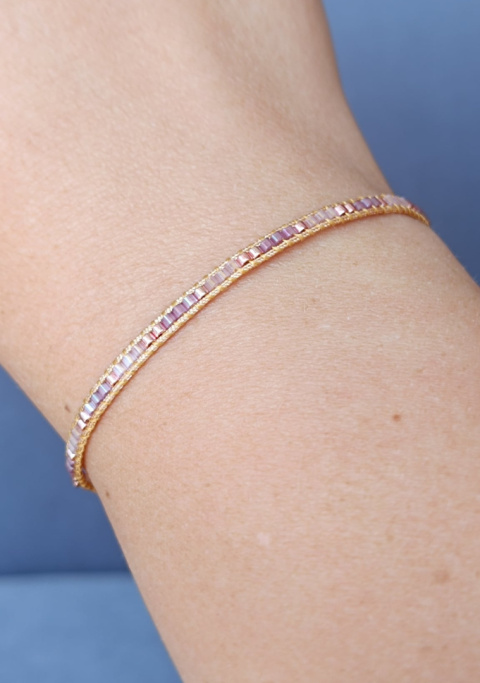 Minimalistyczna bransoletka tkana z koralików Subtelle Sparkle Minimalistyczna bransoletka tkana z koralików Subtelle Sparkle