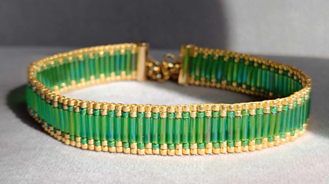 Zielony zestaw minimalistycznych bransoletek tkanych Miracle Verde Zielony zestaw minimalistycznych bransoletek tkanych Miracle Verde