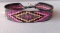 Bransoletka tkana w stylu boho - Magenta Dream Black