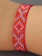 Bransoletka tkana w stylu boho - Wild Red